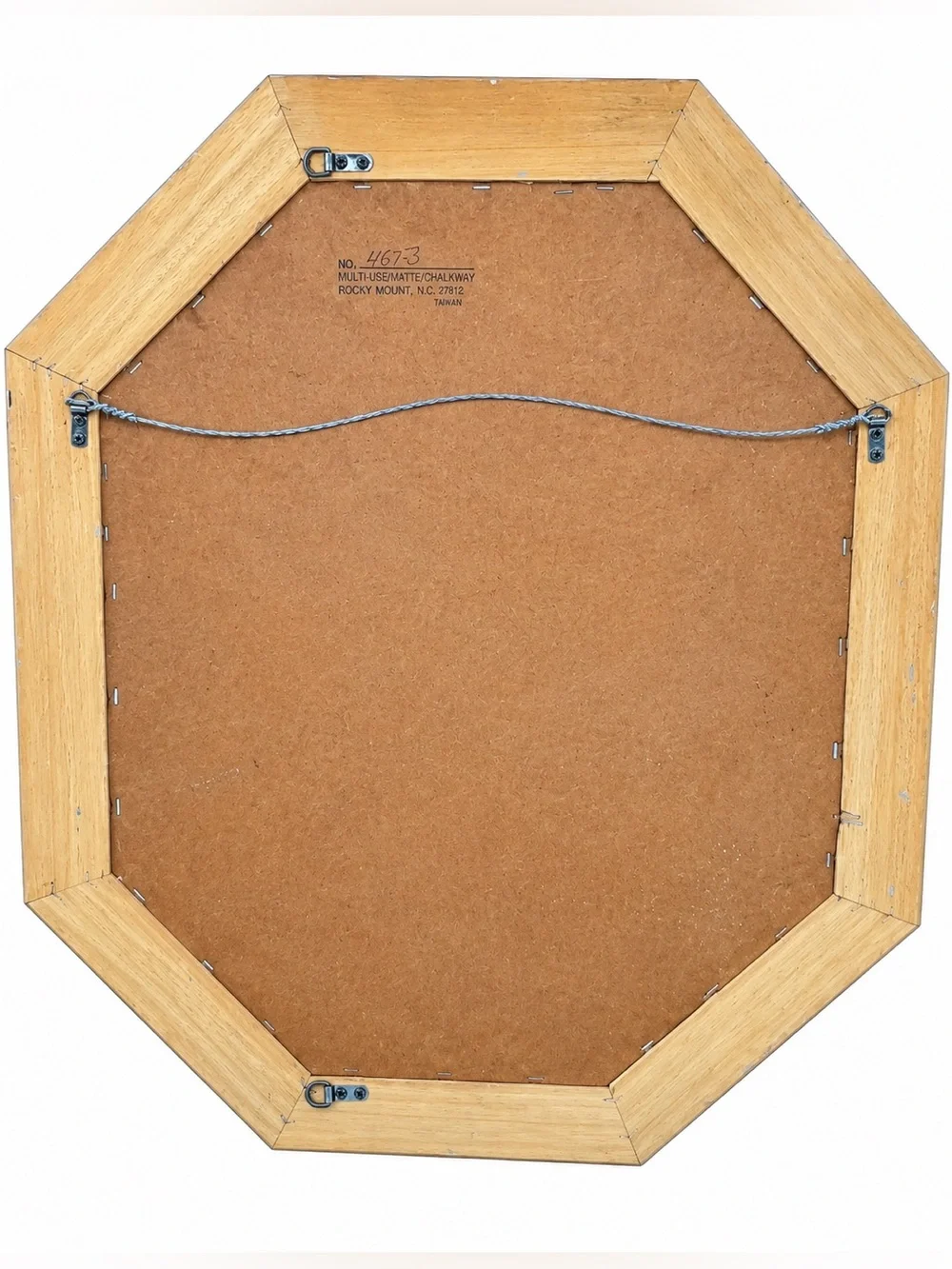 Vintage 80s Octagon Floral Framed Wall Mirror Green/Gold Wood 34x24” granny core